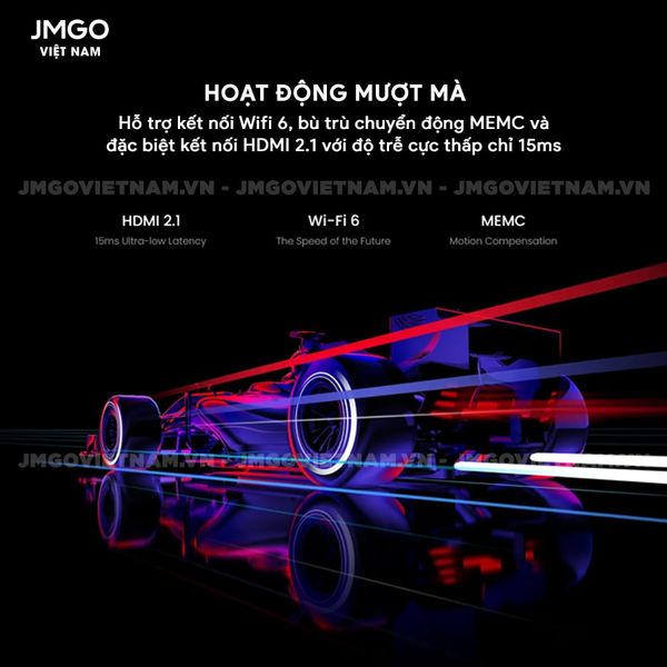 JMGO N1 Ultra Quốc Tế - Máy chiếu Triple-Laser DLP thông minh tích hợp Android TV 11 chính chủ, độ sáng 1900 ISO lumens, phân giải chuẩn 4K UHD và hỗ trợ đa tính năng thông minh