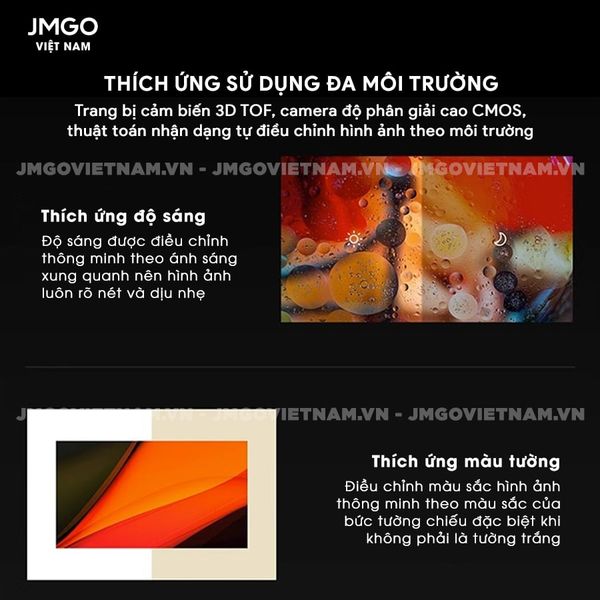 JMGO N1s Pro 4K Quốc tế- Máy chiếu Triple-Laser DLP thông minh tích hợp Google TV và Netflix chính chủ, độ sáng 2400 ansi lumens, phân giải chuẩn 4K UHD và hỗ trợ đa tính năng thông minh