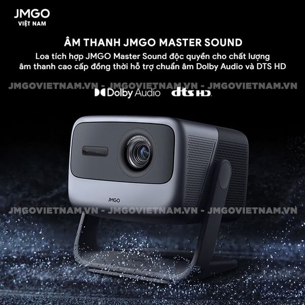 JMGO N1s Pro 4K Quốc tế- Máy chiếu Triple-Laser DLP thông minh tích hợp Google TV và Netflix chính chủ, độ sáng 2400 ansi lumens, phân giải chuẩn 4K UHD và hỗ trợ đa tính năng thông minh
