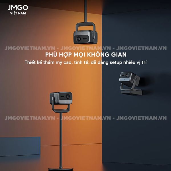 JMGO N1s Pro 4K Quốc tế- Máy chiếu Triple-Laser DLP thông minh tích hợp Google TV và Netflix chính chủ, độ sáng 2400 ansi lumens, phân giải chuẩn 4K UHD và hỗ trợ đa tính năng thông minh