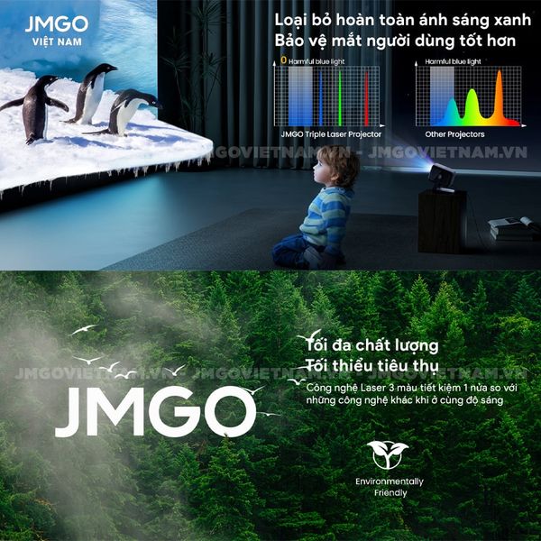 JMGO N1s Ultimate - Máy chiếu Triple-Laser DLP thông minh tích hợp Google TV và Netflix chính chủ, độ sáng 3500 ansi lumens, phân giải chuẩn 4K UHD và hỗ trợ đa tính năng thông minh