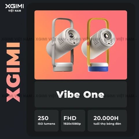 Xgimi Vibe One - Máy chiếu di động thông minh tích hợp Google TV và Netflix chính chủ, sử dụng công nghệ LED LCD, độ sáng 250 ISO lumens, độ phân giải chuẩn Full HD cho hình ảnh và màu sắc cực đẹp