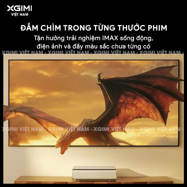 Xgimi Aura 2 New - Máy chiếu siêu gần thông minh tích hợp Google TV, nguồn sáng kép Dual Light 2.0, độ sáng 2300 ISO lumens, phân giải chuẩn 4K UHD, hỗ trợ các tính năng căn chỉnh thông minh, loa Harman Kardon, chuẩn Dolby Vision và IMAX Enhanced