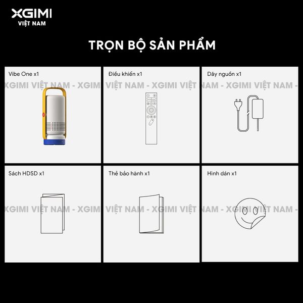 Xgimi Vibe One - Máy chiếu di động thông minh tích hợp Google TV và Netflix chính chủ, sử dụng công nghệ LED LCD, độ sáng 250 ISO lumens, độ phân giải chuẩn Full HD cho hình ảnh và màu sắc cực đẹp