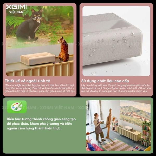 XGIMI MIRA - Máy chiếu siêu gần thông minh tích hợp Google TV, nguồn sáng RGB Triple-Laser, độ sáng 2.000 ISO lumens, phân giải chuẩn 4K UHD, hỗ trợ các tính năng căn chỉnh thông minh, loa Harman Kardon và chuẩn Dolby Vision