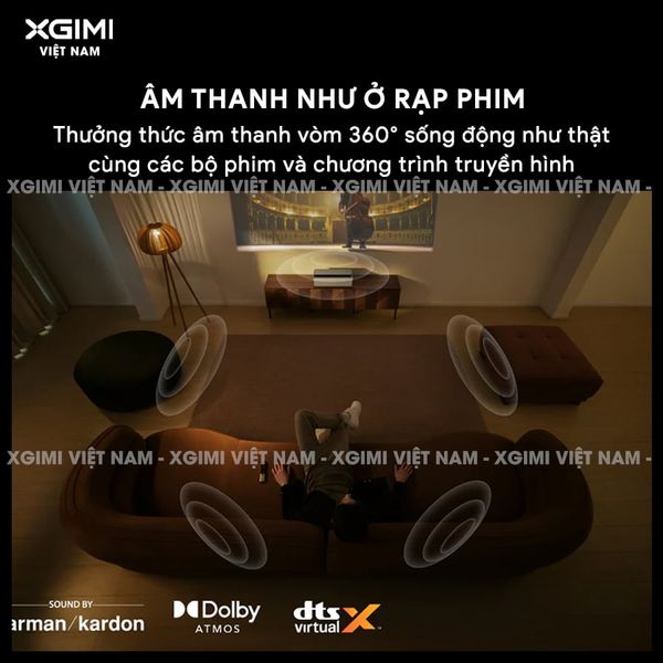 Xgimi Aura 2 New - Máy chiếu siêu gần thông minh tích hợp Google TV, nguồn sáng kép Dual Light 2.0, độ sáng 2300 ISO lumens, phân giải chuẩn 4K UHD, hỗ trợ các tính năng căn chỉnh thông minh, loa Harman Kardon, chuẩn Dolby Vision và IMAX Enhanced