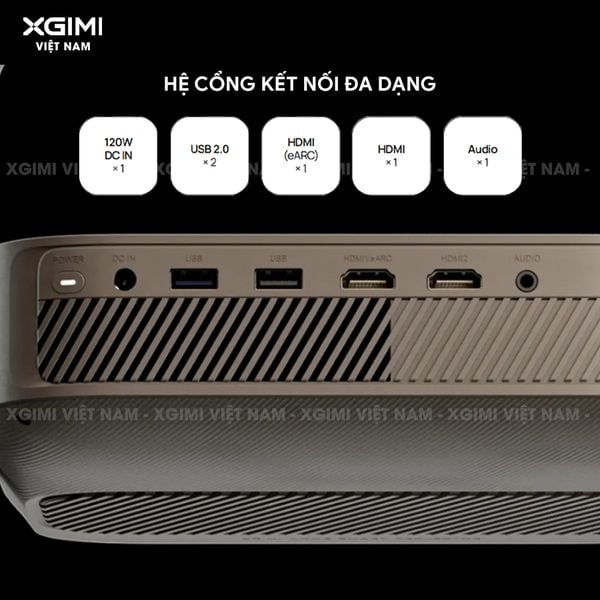 Xgimi Elifn Flip 4K - Máy chiếu thông minh tích hợp Google TV và Netflix chính chủ, sử dụng nguồn sáng RGB Laser, độ sáng 1.600 ISO lumens, độ phân giải chuẩn 4K UHD cho hình ảnh và màu sắc cực đẹp