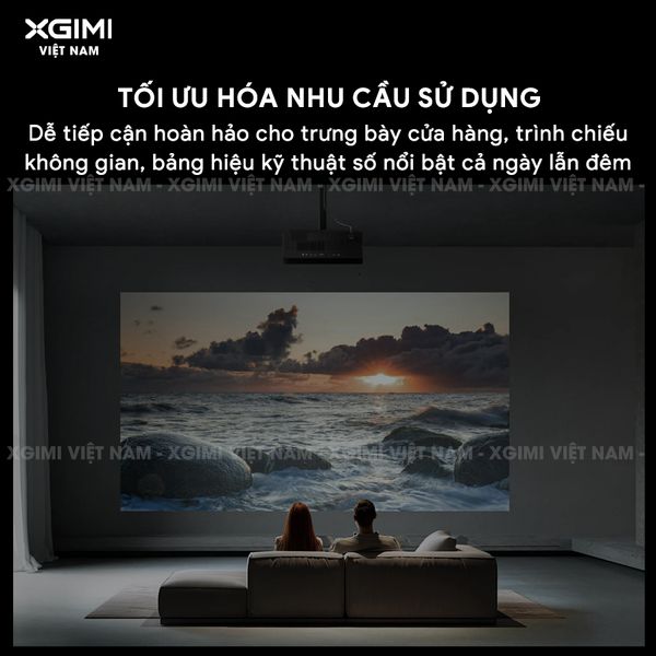 Xgimi Titan - Máy chiếu 4K chuyên nghiệp đầu tiên của Xgimi, sử dụng công nghệ Laser kép cao cấp, độ phân giải chuẩn 4K UHD, độ sáng 5000 ISO Lumens, tương phản 5.000.000:1, đạt chứng nhận IMAX Enhanced & Dolby Vision và tích hợp loa Harman Kardon