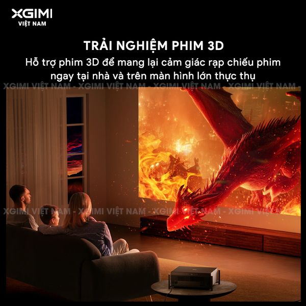 Xgimi Titan - Máy chiếu 4K chuyên nghiệp đầu tiên của Xgimi, sử dụng công nghệ Laser kép cao cấp, độ phân giải chuẩn 4K UHD, độ sáng 5000 ISO Lumens, tương phản 5.000.000:1, đạt chứng nhận IMAX Enhanced & Dolby Vision và tích hợp loa Harman Kardon