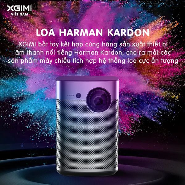 Xgimi Halo - Máy chiếu thông minh tích hợp hệ điều hành Android, độ sáng 800 ansi lumens, phân giải Full HD, hỗ trợ các tính năng căn chỉnh thông minh và loa Harman Kardon