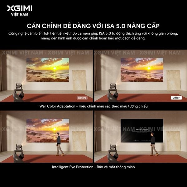 Xgimi Elifn Flip 4K - Máy chiếu thông minh tích hợp Google TV và Netflix chính chủ, sử dụng nguồn sáng RGB Laser, độ sáng 1.600 ISO lumens, độ phân giải chuẩn 4K UHD cho hình ảnh và màu sắc cực đẹp