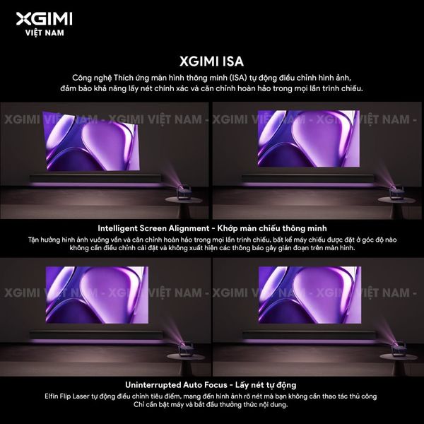 Xgimi Elifn Flip Laser - Máy chiếu thông minh tích hợp Google TV và Netflix chính chủ, sử dụng nguồn sáng Laser, độ sáng 1.600 ISO lumens, độ phân giải chuẩn Full HD cho hình ảnh và màu sắc cực đẹp