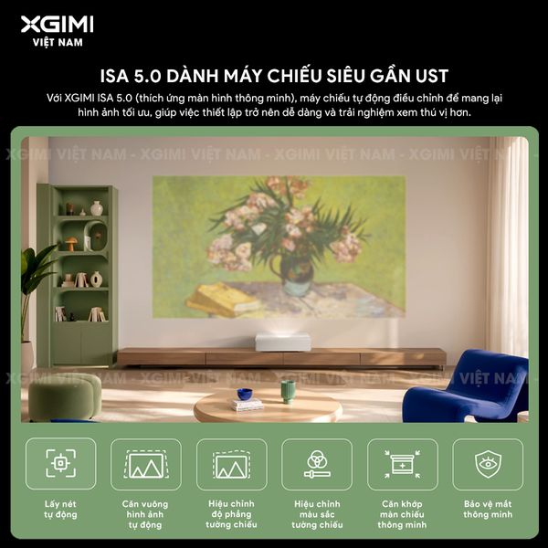 XGIMI MIRA - Máy chiếu siêu gần thông minh tích hợp Google TV, nguồn sáng RGB Triple-Laser, độ sáng 2.000 ISO lumens, phân giải chuẩn 4K UHD, hỗ trợ các tính năng căn chỉnh thông minh, loa Harman Kardon và chuẩn Dolby Vision
