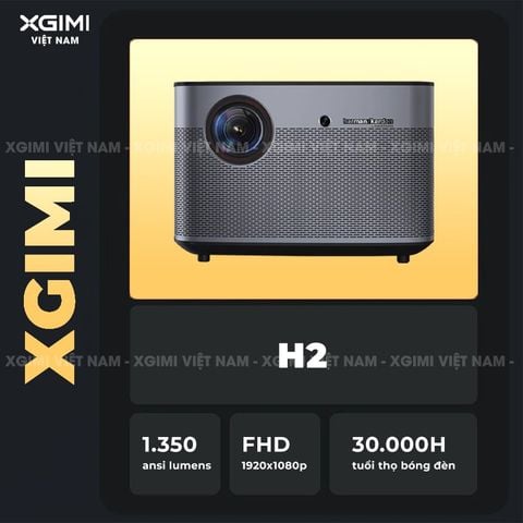 XGIMI H2 - Máy chiếu thông minh tích hợp hệ điều hành Android, độ sáng 1350 ansi lumens, phân giải Full HD, hỗ trợ các tính năng căn chỉnh thông minh và loa Harman Kardon