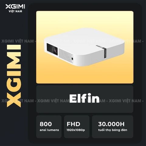 XGIMI Elfin - Máy chiếu thông minh tích hợp hệ điều hành Android, độ sáng 800 ansi lumens, phân giải Full HD, hỗ trợ các tính năng căn chỉnh thông minh và loa Harman Kardon