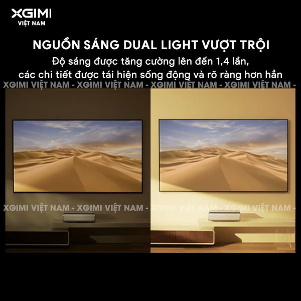 Xgimi Aura 2 New - Máy chiếu siêu gần thông minh tích hợp Google TV, nguồn sáng kép Dual Light 2.0, độ sáng 2300 ISO lumens, phân giải chuẩn 4K UHD, hỗ trợ các tính năng căn chỉnh thông minh, loa Harman Kardon, chuẩn Dolby Vision và IMAX Enhanced
