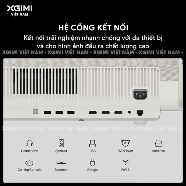 Xgimi Aura 2 New - Máy chiếu siêu gần thông minh tích hợp Google TV, nguồn sáng kép Dual Light 2.0, độ sáng 2300 ISO lumens, phân giải chuẩn 4K UHD, hỗ trợ các tính năng căn chỉnh thông minh, loa Harman Kardon, chuẩn Dolby Vision và IMAX Enhanced