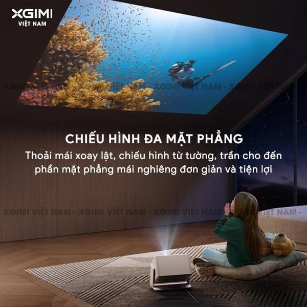 Xgimi Horizon S Max - Máy chiếu thông minh tích hợp hệ điều hành Android, nguồn sáng kép Dual Light 2.0, độ sáng 3100 ISO lumens, phân giải chuẩn 4K UHD, hỗ trợ các tính năng căn chỉnh thông minh, loa Harman Kardon, chuẩn Dolby Vision và IMAX Enhanced