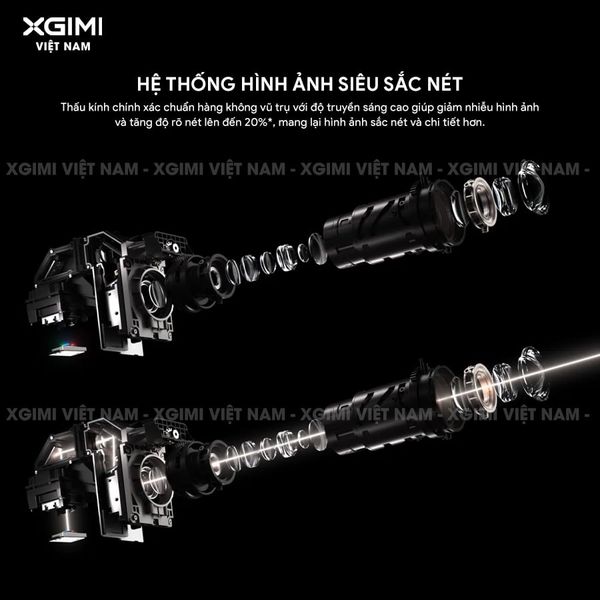 Xgimi Elifn Flip 4K - Máy chiếu thông minh tích hợp Google TV và Netflix chính chủ, sử dụng nguồn sáng RGB Laser, độ sáng 1.600 ISO lumens, độ phân giải chuẩn 4K UHD cho hình ảnh và màu sắc cực đẹp