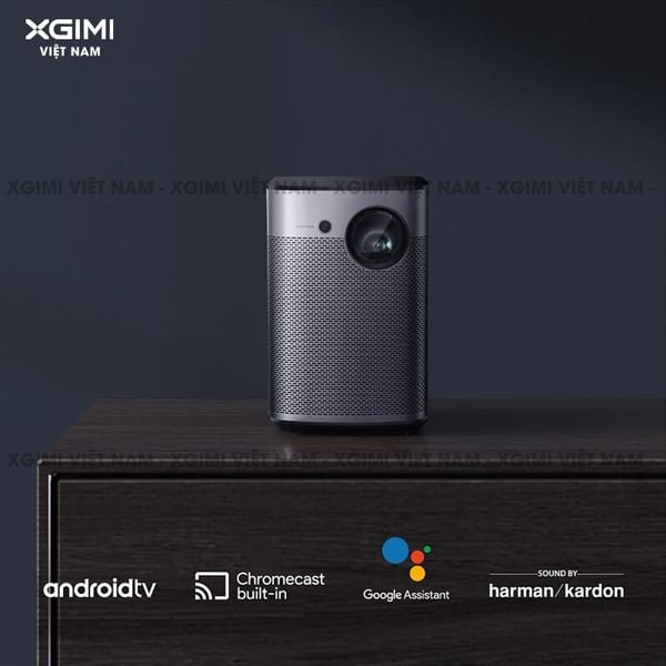 Xgimi Halo - Máy chiếu thông minh tích hợp hệ điều hành Android, độ sáng 800 ansi lumens, phân giải Full HD, hỗ trợ các tính năng căn chỉnh thông minh và loa Harman Kardon