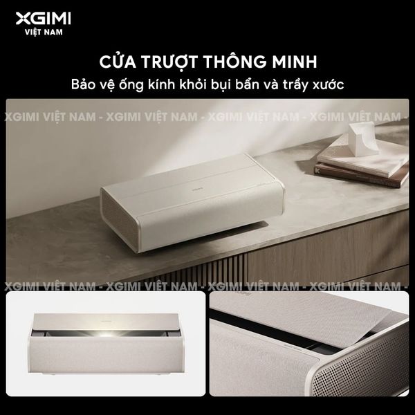 Xgimi Aura 2 New - Máy chiếu siêu gần thông minh tích hợp Google TV, nguồn sáng kép Dual Light 2.0, độ sáng 2300 ISO lumens, phân giải chuẩn 4K UHD, hỗ trợ các tính năng căn chỉnh thông minh, loa Harman Kardon, chuẩn Dolby Vision và IMAX Enhanced