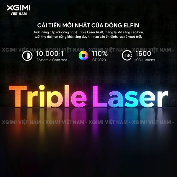 Xgimi Elifn Flip Laser - Máy chiếu thông minh tích hợp Google TV và Netflix chính chủ, sử dụng nguồn sáng Laser, độ sáng 1.600 ISO lumens, độ phân giải chuẩn Full HD cho hình ảnh và màu sắc cực đẹp