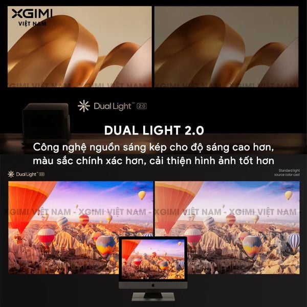Xgimi Horizon S Max - Máy chiếu thông minh tích hợp hệ điều hành Android, nguồn sáng kép Dual Light 2.0, độ sáng 3100 ISO lumens, phân giải chuẩn 4K UHD, hỗ trợ các tính năng căn chỉnh thông minh, loa Harman Kardon, chuẩn Dolby Vision và IMAX Enhanced