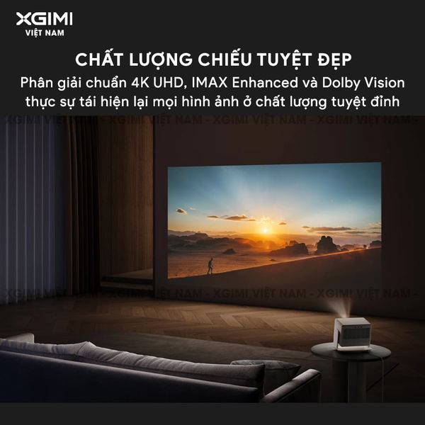 Xgimi Horizon S Max - Máy chiếu thông minh tích hợp hệ điều hành Android, nguồn sáng kép Dual Light 2.0, độ sáng 3100 ISO lumens, phân giải chuẩn 4K UHD, hỗ trợ các tính năng căn chỉnh thông minh, loa Harman Kardon, chuẩn Dolby Vision và IMAX Enhanced