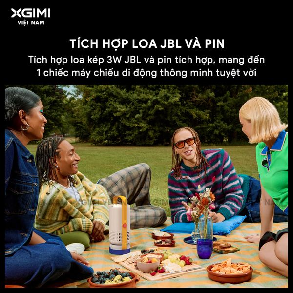 Xgimi Vibe One - Máy chiếu di động thông minh tích hợp Google TV và Netflix chính chủ, sử dụng công nghệ LED LCD, độ sáng 250 ISO lumens, độ phân giải chuẩn Full HD cho hình ảnh và màu sắc cực đẹp