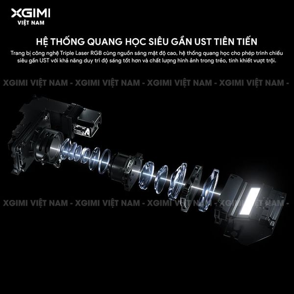 XGIMI MIRA - Máy chiếu siêu gần thông minh tích hợp Google TV, nguồn sáng RGB Triple-Laser, độ sáng 2.000 ISO lumens, phân giải chuẩn 4K UHD, hỗ trợ các tính năng căn chỉnh thông minh, loa Harman Kardon và chuẩn Dolby Vision