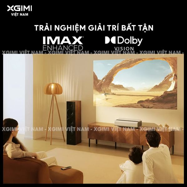 Xgimi Aura 2 New - Máy chiếu siêu gần thông minh tích hợp Google TV, nguồn sáng kép Dual Light 2.0, độ sáng 2300 ISO lumens, phân giải chuẩn 4K UHD, hỗ trợ các tính năng căn chỉnh thông minh, loa Harman Kardon, chuẩn Dolby Vision và IMAX Enhanced