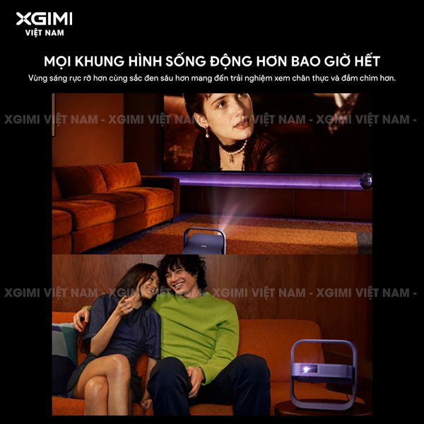 Xgimi Elifn Flip Laser - Máy chiếu thông minh tích hợp Google TV và Netflix chính chủ, sử dụng nguồn sáng Laser, độ sáng 1.600 ISO lumens, độ phân giải chuẩn Full HD cho hình ảnh và màu sắc cực đẹp