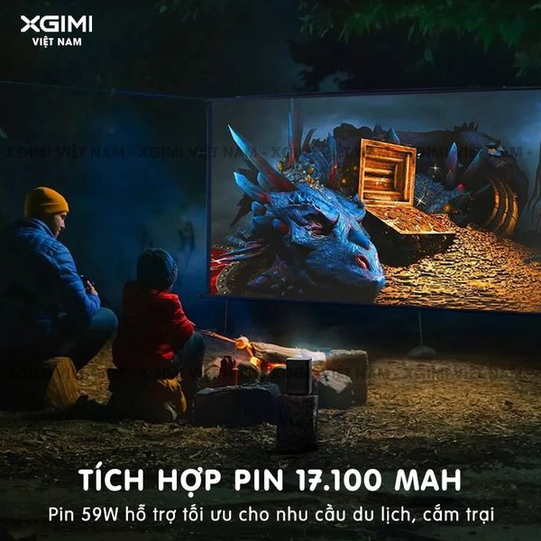 Xgimi Halo - Máy chiếu thông minh tích hợp hệ điều hành Android, độ sáng 800 ansi lumens, phân giải Full HD, hỗ trợ các tính năng căn chỉnh thông minh và loa Harman Kardon