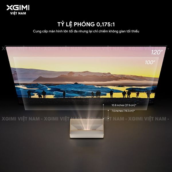 XGIMI MIRA - Máy chiếu siêu gần thông minh tích hợp Google TV, nguồn sáng RGB Triple-Laser, độ sáng 2.000 ISO lumens, phân giải chuẩn 4K UHD, hỗ trợ các tính năng căn chỉnh thông minh, loa Harman Kardon và chuẩn Dolby Vision