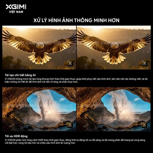 XGIMI AURA 3 Max - Máy chiếu siêu gần thông minh tích hợp Google TV, nguồn sáng RGB Triple-Laser, độ sáng 5700 ISO lumens, phân giải chuẩn 4K UHD, hỗ trợ các tính năng căn chỉnh thông minh, loa Harman Kardon và chuẩn Dolby Vision