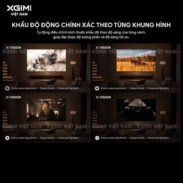 XGIMI AURA 3 Max - Máy chiếu siêu gần thông minh tích hợp Google TV, nguồn sáng RGB Triple-Laser, độ sáng 5700 ISO lumens, phân giải chuẩn 4K UHD, hỗ trợ các tính năng căn chỉnh thông minh, loa Harman Kardon và chuẩn Dolby Vision