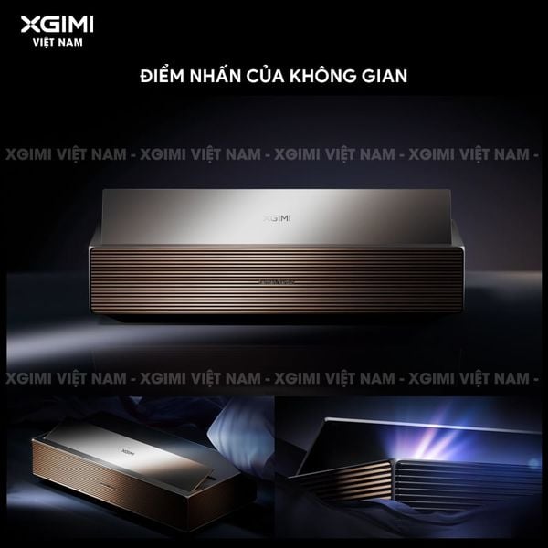 XGIMI AURA 3 Max - Máy chiếu siêu gần thông minh tích hợp Google TV, nguồn sáng RGB Triple-Laser, độ sáng 5700 ISO lumens, phân giải chuẩn 4K UHD, hỗ trợ các tính năng căn chỉnh thông minh, loa Harman Kardon và chuẩn Dolby Vision
