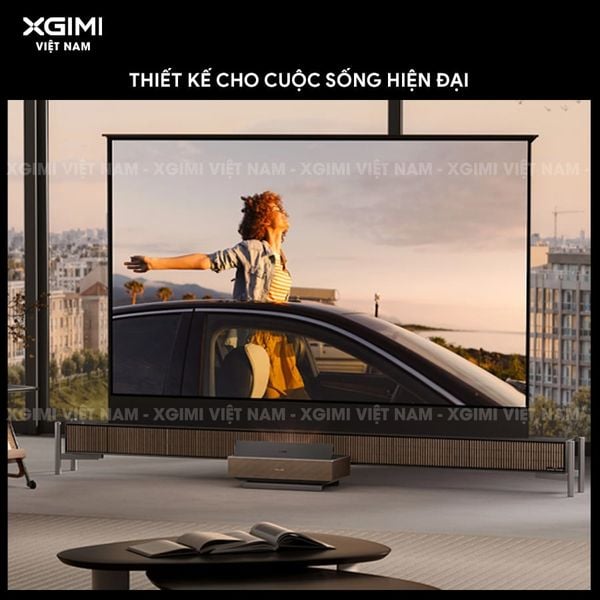 XGIMI AURA 3 Max - Máy chiếu siêu gần thông minh tích hợp Google TV, nguồn sáng RGB Triple-Laser, độ sáng 5700 ISO lumens, phân giải chuẩn 4K UHD, hỗ trợ các tính năng căn chỉnh thông minh, loa Harman Kardon và chuẩn Dolby Vision