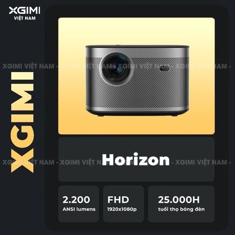 XGIMI Horizon - Máy chiếu thông minh tích hợp hệ điều hành Android, độ sáng 2200 ansi lumens, phân giải Full HD, hỗ trợ các tính năng căn chỉnh thông minh và loa Harman Kardon