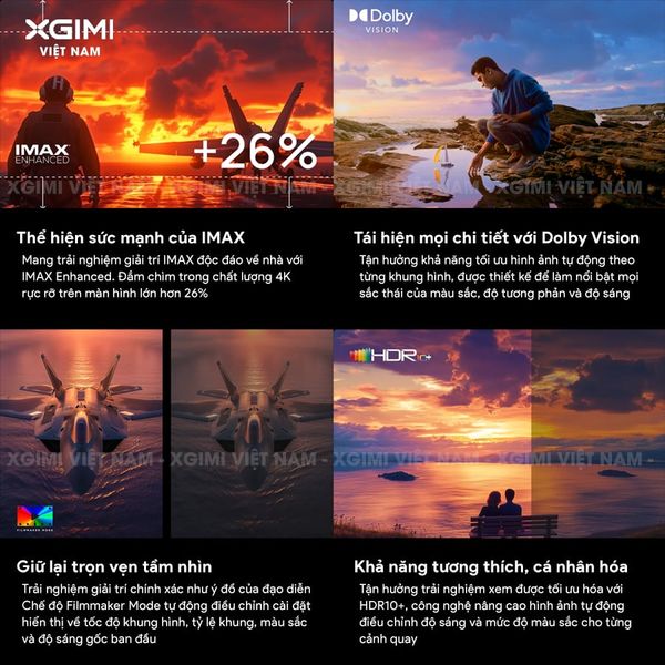 XGIMI Horizon 20 Pro - Máy chiếu 4K thông minh tích hợp Google TV, sử dụng công nghệ RGB Triple Laser, độ phân giải chuẩn 4K UHD, độ sáng 4100 ISO Lumens, đạt chứng nhận IMAX Enhanced & Dolby Vision và tích hợp loa Harman Kardon