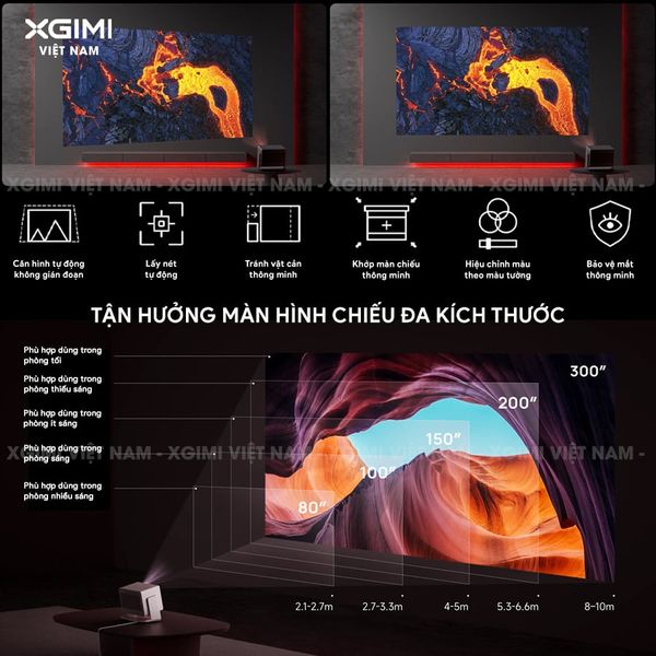 XGIMI Horizon 20 Pro - Máy chiếu 4K thông minh tích hợp Google TV, sử dụng công nghệ RGB Triple Laser, độ phân giải chuẩn 4K UHD, độ sáng 4100 ISO Lumens, đạt chứng nhận IMAX Enhanced & Dolby Vision và tích hợp loa Harman Kardon