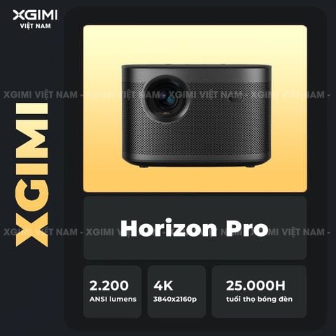 XGIMI Horizon Pro - Máy chiếu thông minh tích hợp hệ điều hành Android, độ sáng 2200 ansi lumens, phân giải chuẩn 4K UHD, hỗ trợ các tính năng căn chỉnh thông minh và loa Harman Kardon