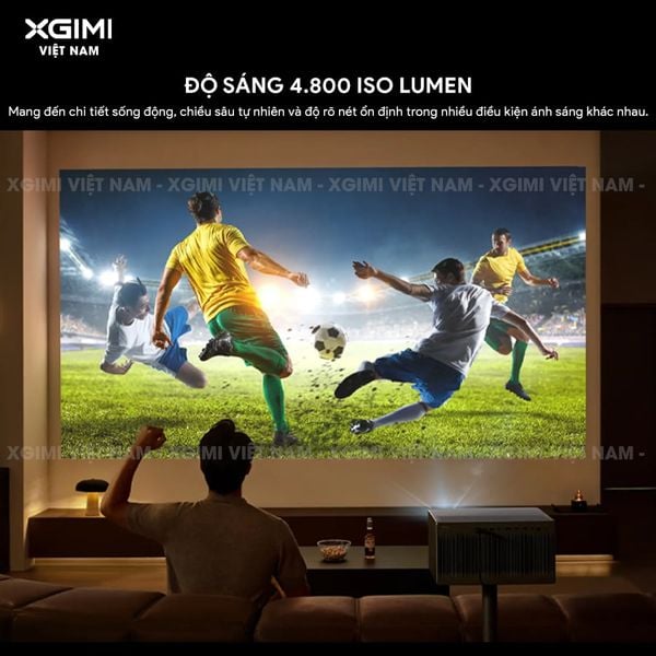 XGIMI Titan Noir - Máy chiếu 4K thông minh cao cấp, sử dụng công nghệ RGB Triple-Laser, độ phân giải chuẩn 4K UHD, độ sáng 4.800 ISO Lumens, đạt chứng nhận IMAX Enhanced & Dolby Vision và tích hợp loa Harman Kardon