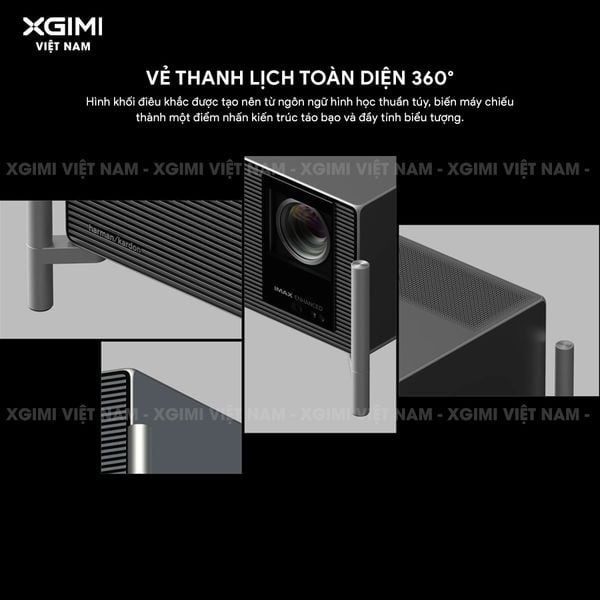 XGIMI Titan Noir - Máy chiếu 4K thông minh cao cấp, sử dụng công nghệ RGB Triple-Laser, độ phân giải chuẩn 4K UHD, độ sáng 4.800 ISO Lumens, đạt chứng nhận IMAX Enhanced & Dolby Vision và tích hợp loa Harman Kardon