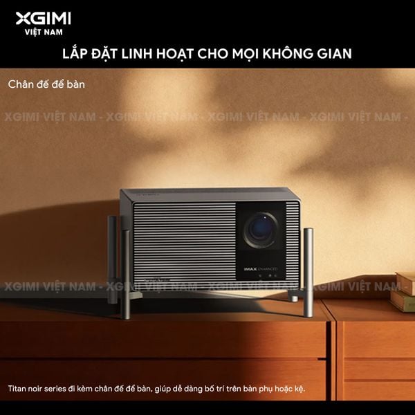 XGIMI Titan Noir - Máy chiếu 4K thông minh cao cấp, sử dụng công nghệ RGB Triple-Laser, độ phân giải chuẩn 4K UHD, độ sáng 4.800 ISO Lumens, đạt chứng nhận IMAX Enhanced & Dolby Vision và tích hợp loa Harman Kardon