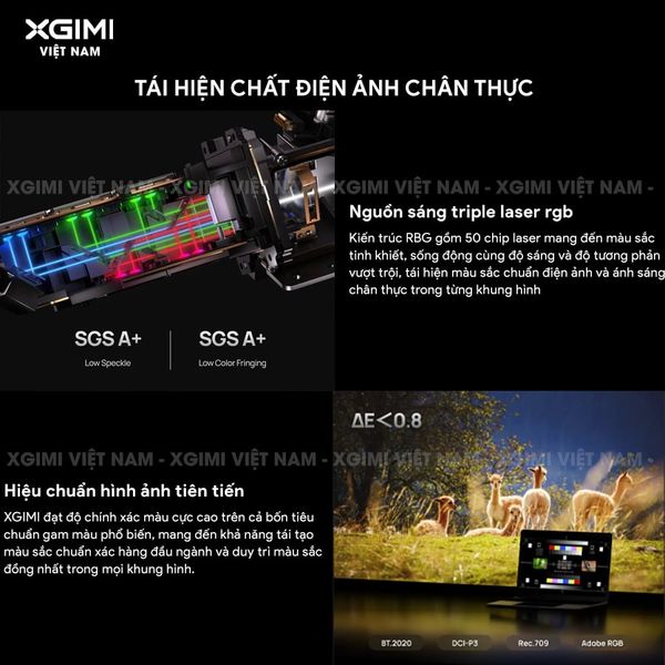 XGIMI Titan Noir Max - Máy chiếu 4K thông minh cao cấp, sử dụng công nghệ RGB Triple-Laser, độ phân giải chuẩn 4K UHD, độ sáng 7.000 ISO Lumens, đạt chứng nhận IMAX Enhanced & Dolby Vision và tích hợp loa Harman Kardon