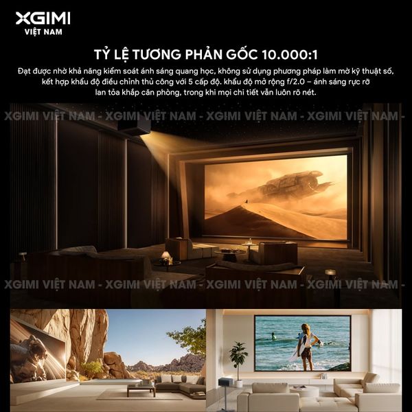 XGIMI Titan Noir Max - Máy chiếu 4K thông minh cao cấp, sử dụng công nghệ RGB Triple-Laser, độ phân giải chuẩn 4K UHD, độ sáng 7.000 ISO Lumens, đạt chứng nhận IMAX Enhanced & Dolby Vision và tích hợp loa Harman Kardon
