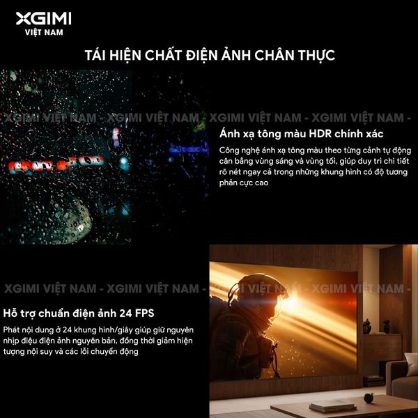 XGIMI Titan Noir Pro - Máy chiếu 4K thông minh cao cấp, sử dụng công nghệ RGB Triple-Laser, độ phân giải chuẩn 4K UHD, độ sáng 6.000 ISO Lumens, đạt chứng nhận IMAX Enhanced & Dolby Vision và tích hợp loa Harman Kardon