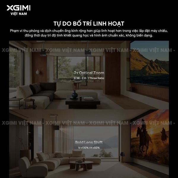 XGIMI Titan Noir Pro - Máy chiếu 4K thông minh cao cấp, sử dụng công nghệ RGB Triple-Laser, độ phân giải chuẩn 4K UHD, độ sáng 6.000 ISO Lumens, đạt chứng nhận IMAX Enhanced & Dolby Vision và tích hợp loa Harman Kardon