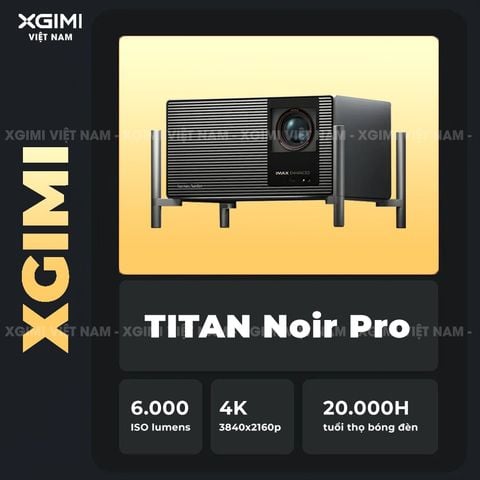 XGIMI Titan Noir Pro - Máy chiếu 4K thông minh cao cấp, sử dụng công nghệ RGB Triple-Laser, độ phân giải chuẩn 4K UHD, độ sáng 6.000 ISO Lumens, đạt chứng nhận IMAX Enhanced & Dolby Vision và tích hợp loa Harman Kardon